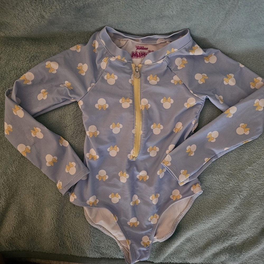 Disney Minnie Mouse Blue and Yellow Kids One Piece